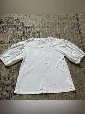 Xirena Cotton white puff sleeve top XS